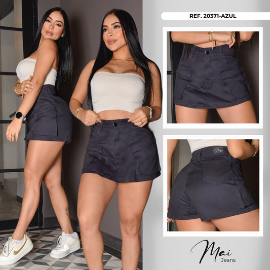 FALDA  SHORT CARGO Ref. 20371- Azul