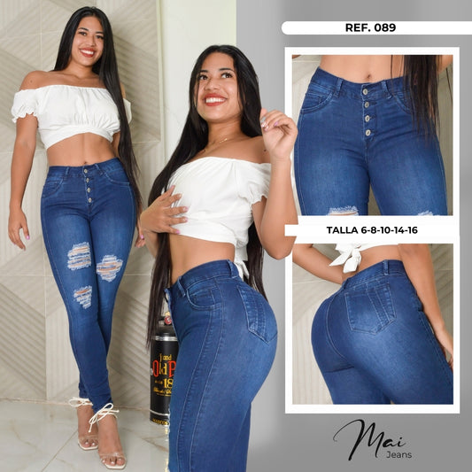 Jeans Skinny Levanta Cola Ref. 089