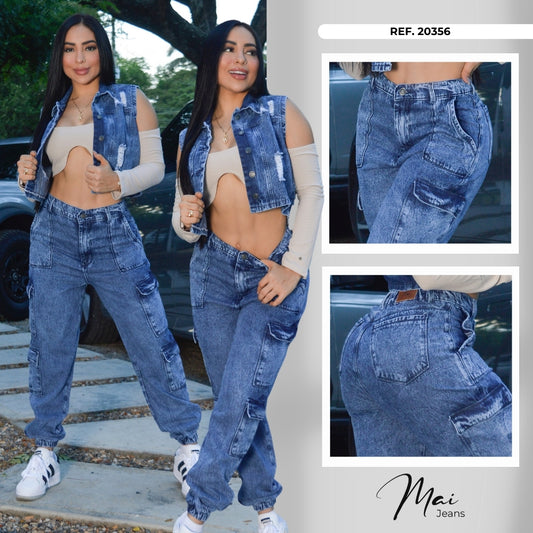 Conjunto Denim Jogger Ref. 20356- CH 20340