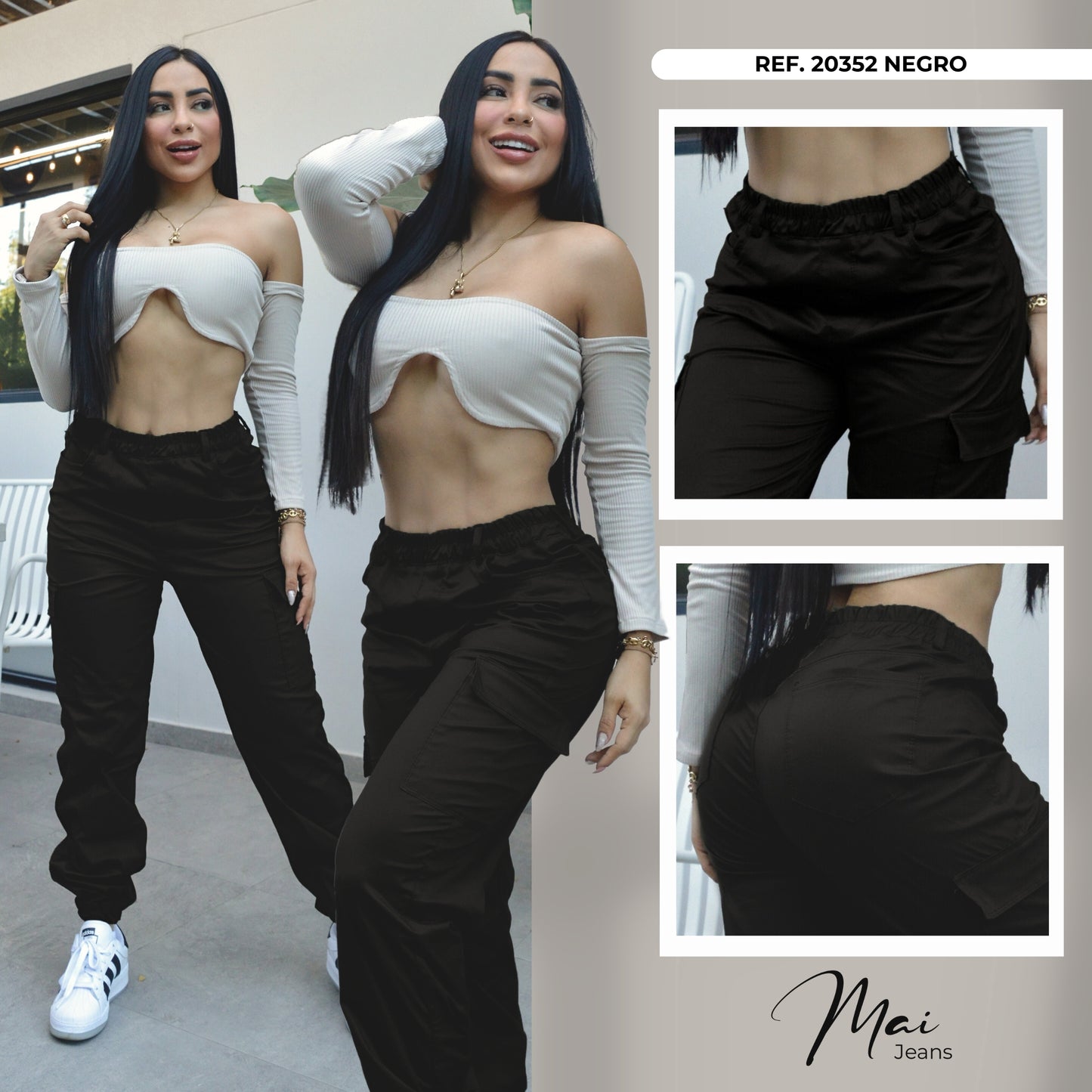 Pantalon Jogger Ref. 20352 NEGRO