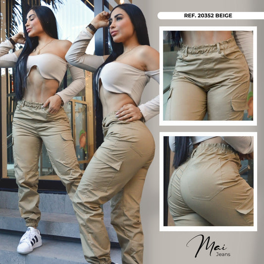 Pantalon Jogger Ref. 20352 BEIGE